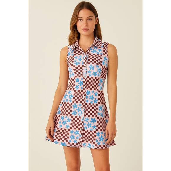 L.A. Hearts Retro Y2K Button Down Tank Dress Size XS - Picture 1 of 5